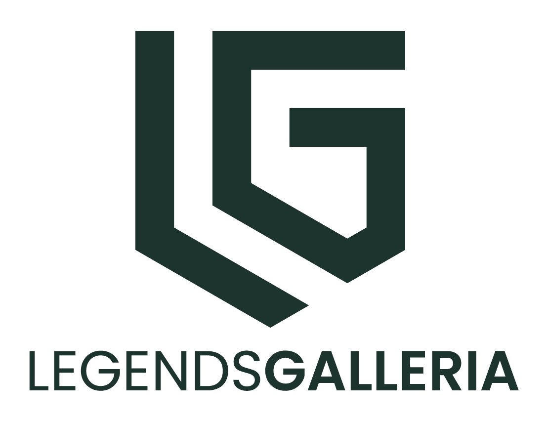 Logo of Legends Galleria with a stylized 'LG' on a white background